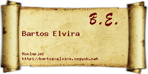 Bartos Elvira névjegykártya